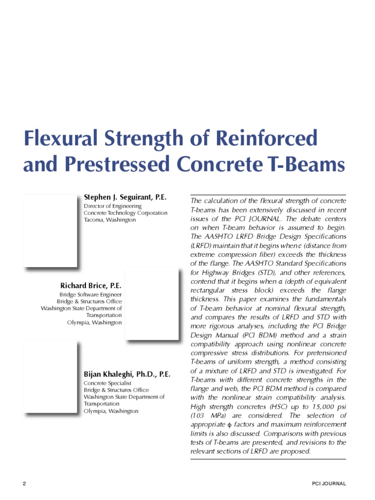 Flexural Strength of T-Beams Analysis | PDF | Strength Of Materials ...