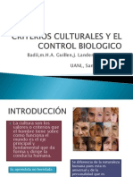 Criterios Culturales y El Control Biologico