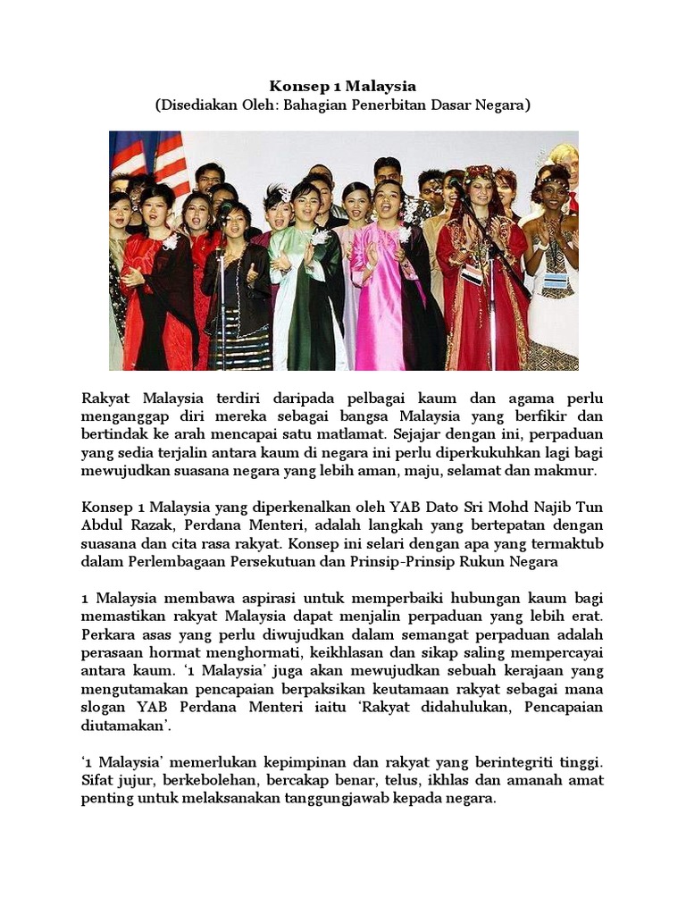 Rencana Konsep 1 Malaysia Pdf
