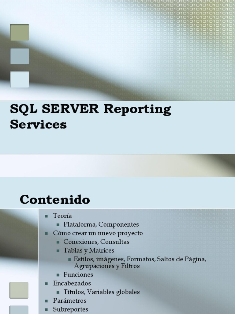 Reporting Services | PDF | Servidor SQL de Microsoft | Informática