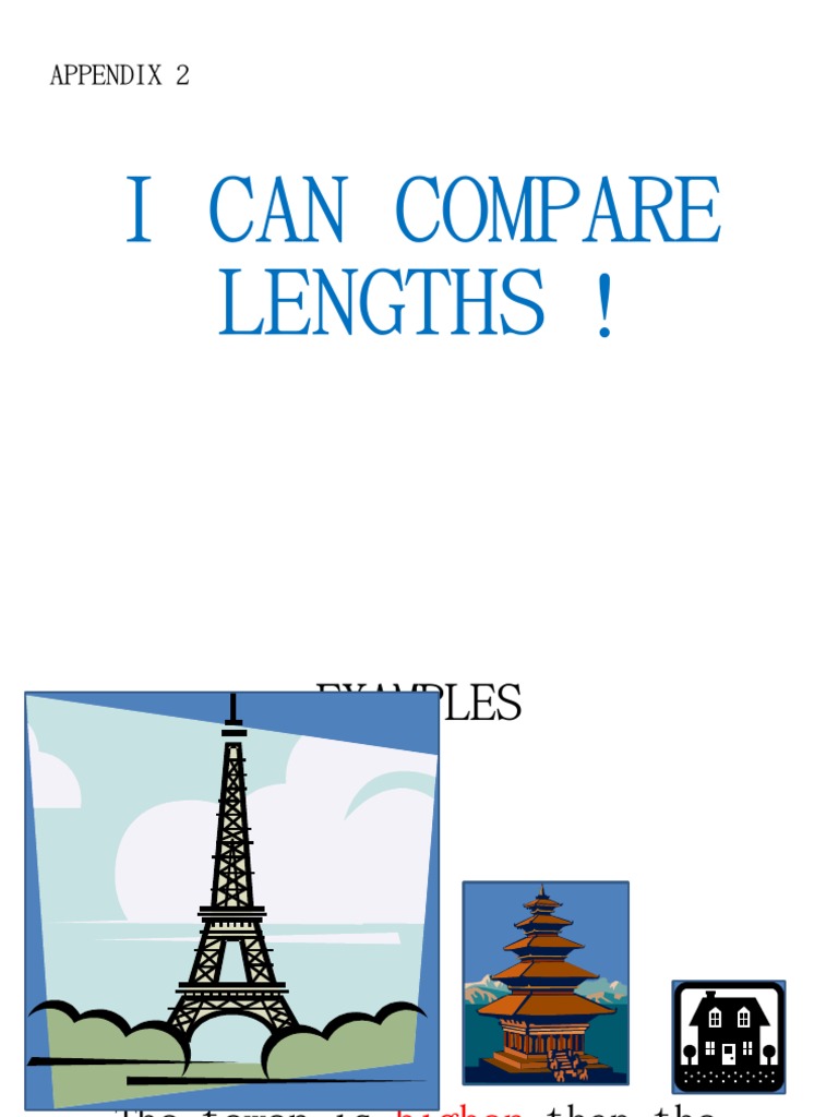 I Can Compare Lengths ! | PDF