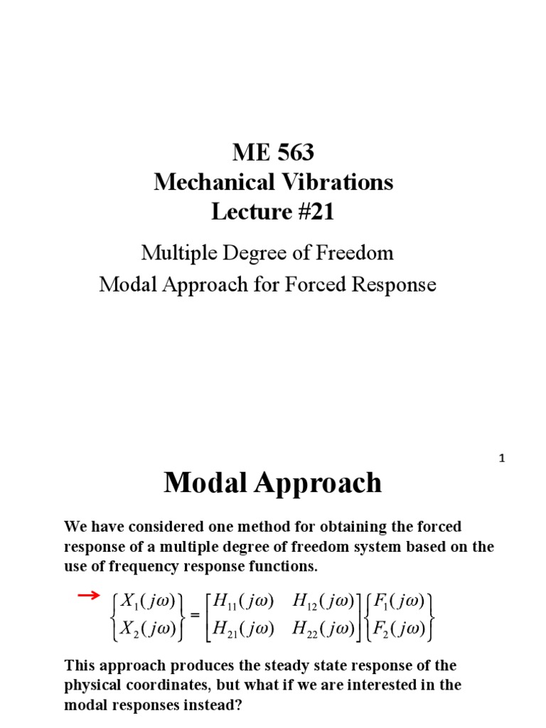 Modal Analysis for Engineers | PDF