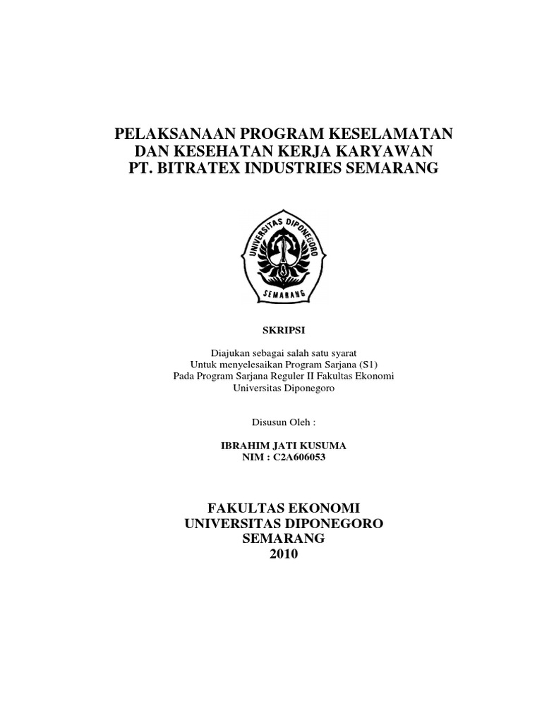 Contoh Skripsi K3