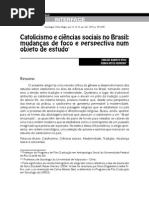Catolicismo e ciÊncias sociais no Brasil - Steil