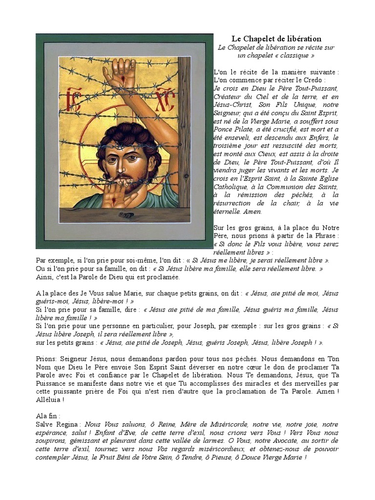 Chapelet de Libération Guide de Prière PDF Religion et — free download
