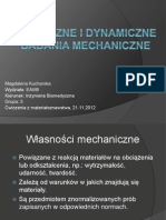 Statyczne I Dynamiczne Badania Mechaniczne