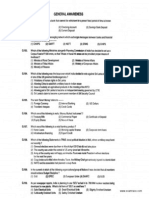 General Awareness 2012 Sample Questions PDF