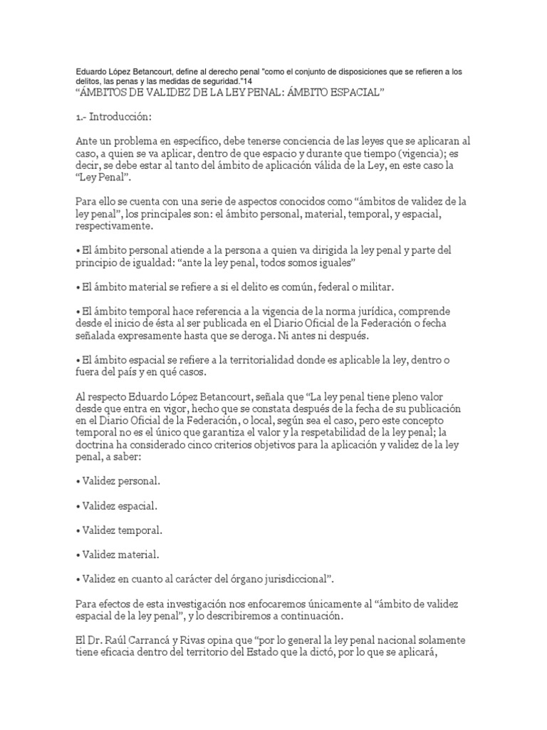 Eduardo Lopez Betancourt Docx Extradicion Delito