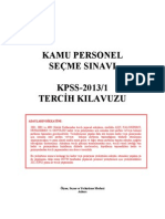 KPSS 2013-1 Tercih Kilavuz (26 06 2013)