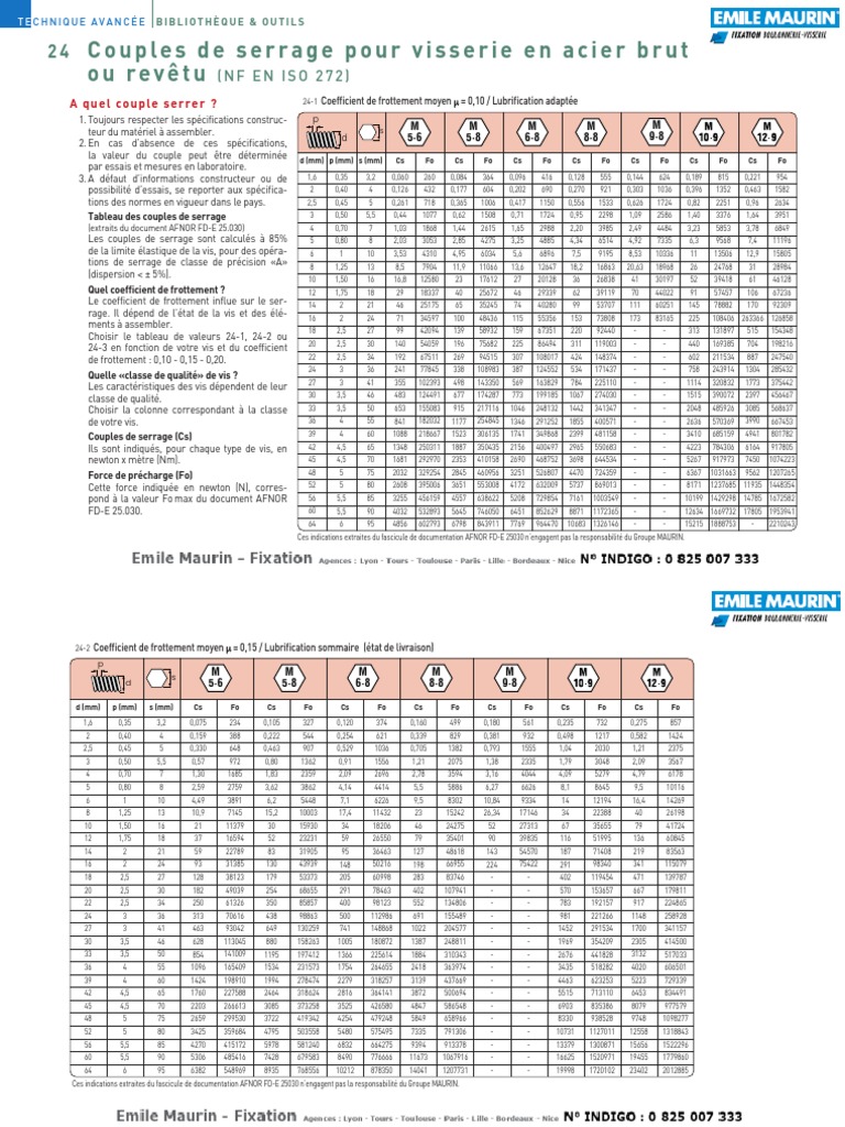 Couple Serrage Bv Ldoc18 Physique Science