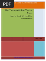 Therapeutic Exercise Notes