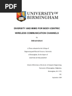 Diversity and Mimo for Body-centric Wireless Communication Channels 2009