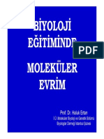 Biyoloji Eğitiminde Moleküler Evrim: Prof. Dr. Haluk Ertan