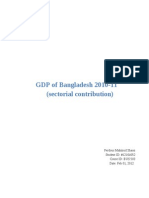 BD GDP Sectorial Share 2010 2011