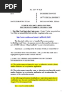 Download Special prosecutors review of complaints in Texas v Battleground Texas by Media Matters for America SN216868925 doc pdf