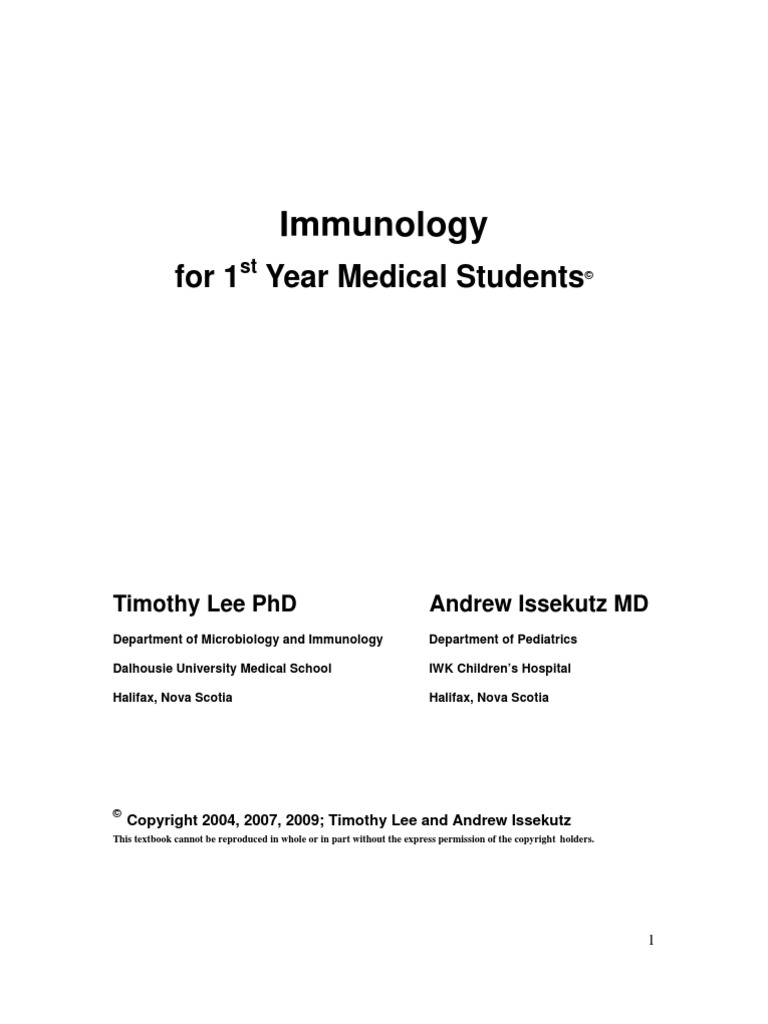 Immunology Basics for Medical Students | PDF | Antibody | B Cell