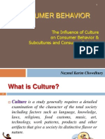 Consumer Behavior: The Influence of Culture On Consumer Behavior & Subcultures and Consumer Behavior