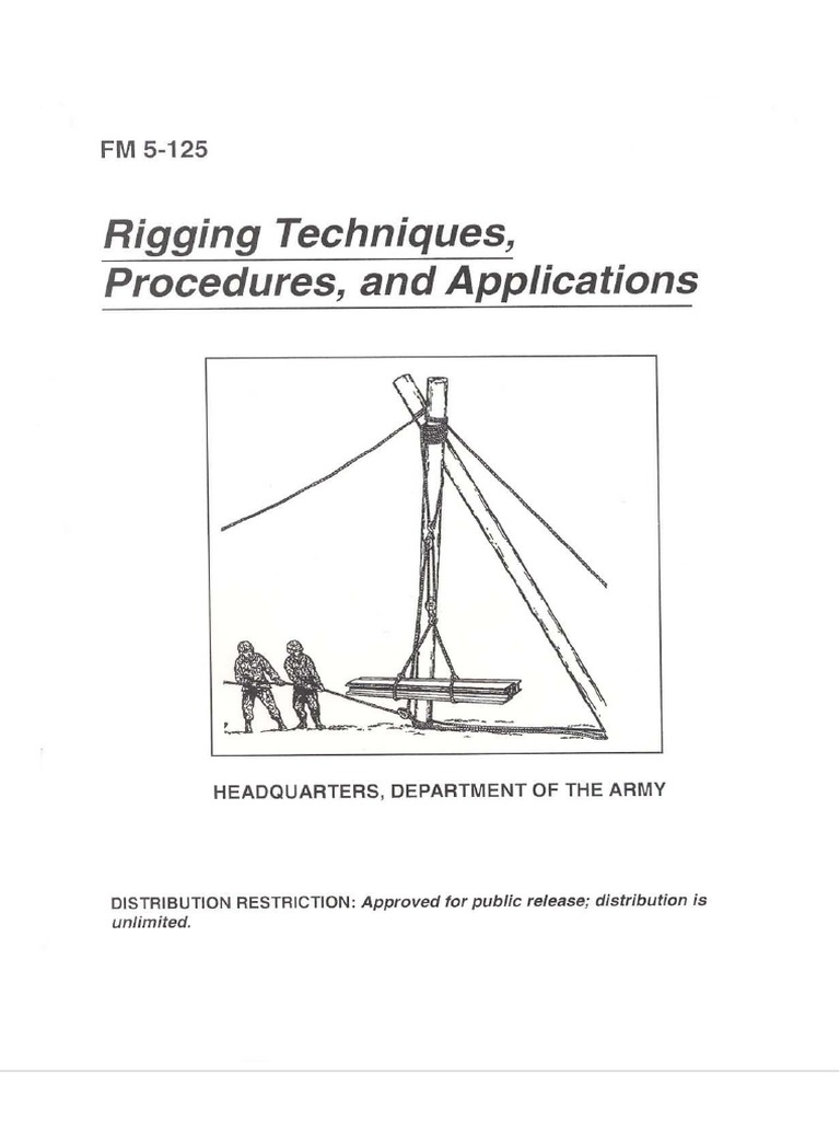 Army Rigging Techniques Manual FM 5-125 | PDF | Home & Garden ...