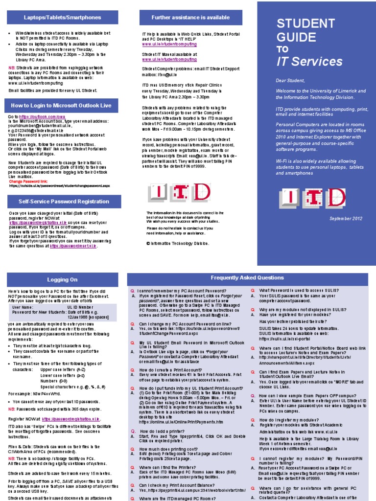 ITD Quick Guide Brochure 2012 - 2013 | PDF