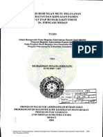 Muhammad Tenang Sebayang: Analisis Hubungan Mutu Pelayanan Kesehatan Dan Kepuasan Pasien Rawat, 2004 USU Repository © 2008