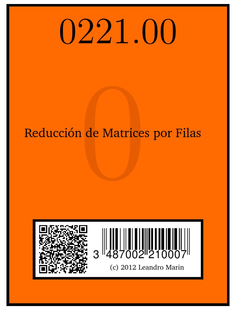 Reducción de Matrices por Filas | PDF | Matriz (Matemáticas) | Algoritmos