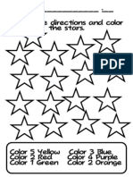 Name: - #: - Follow The Directions and Color The Stars