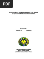 Download ANALISIS BUDAYA PERUSAHAAN PTPERTAMINA EP EKSPLORATION AND PRODUCTION by Fikri SN216941303 doc pdf