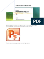 Como adicionar áudio no Power Point 2010