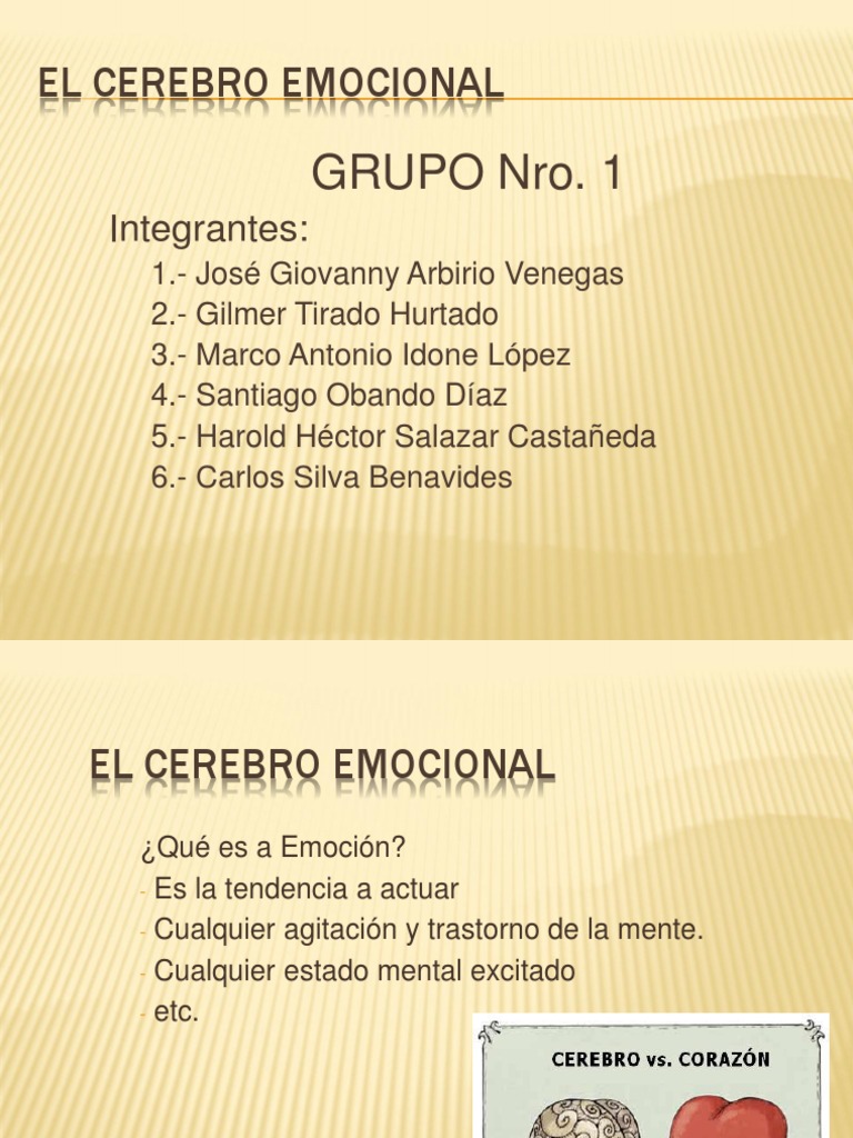 El Cerebro Emocional Expo | PDF | Las emociones | Cerebro