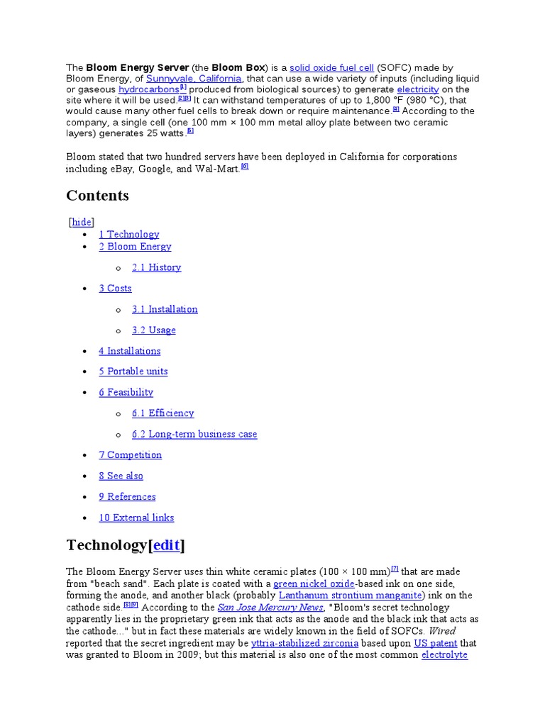 The Bloom Energy Server Download Free Pdf Fuel Cell Sustainable