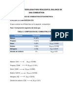 Metodologia Para Realizar El Balance de Una Combustion