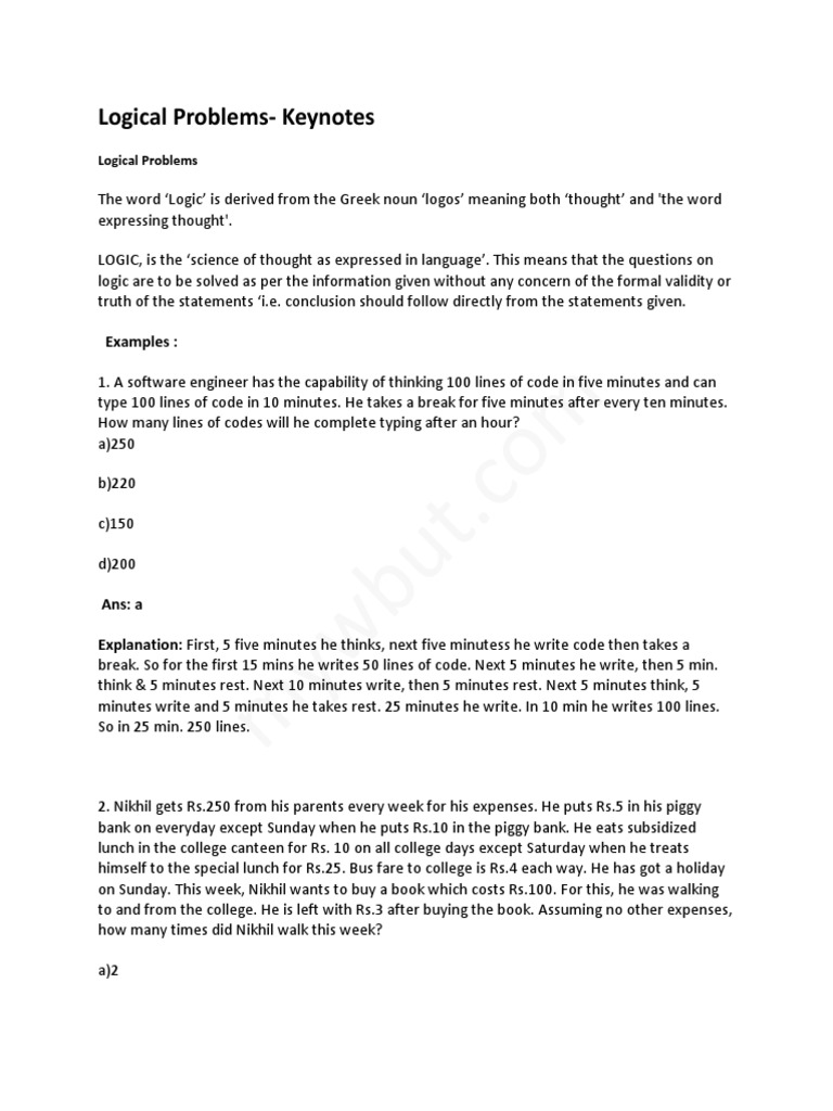 Logical Problems PDF Logic Epistemology