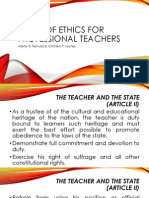 Code of Ethics For Professional Teachers