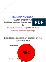Lecture On Blood Groups, Transfusion, RH Incompatibility by Dr. Roomi