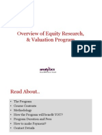 Overview of Equity Research & Valuation