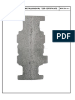 Metallurgical Test Certificate: MCIE Die No