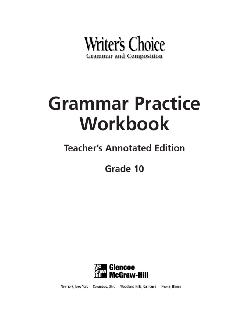 Bestseller Grammar Practice Workbook Answer Key