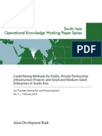 Credit Rating Methods For Public-Private Partnership Infrastructure Projects and Small and Medium-Sized Enterprises in South Asia