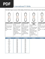 V Belts Size