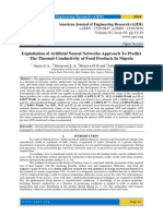 Exploitation of Artificial Neural Networks Approach To Predict The Thermal Conductivity of Food Products in Nigeria