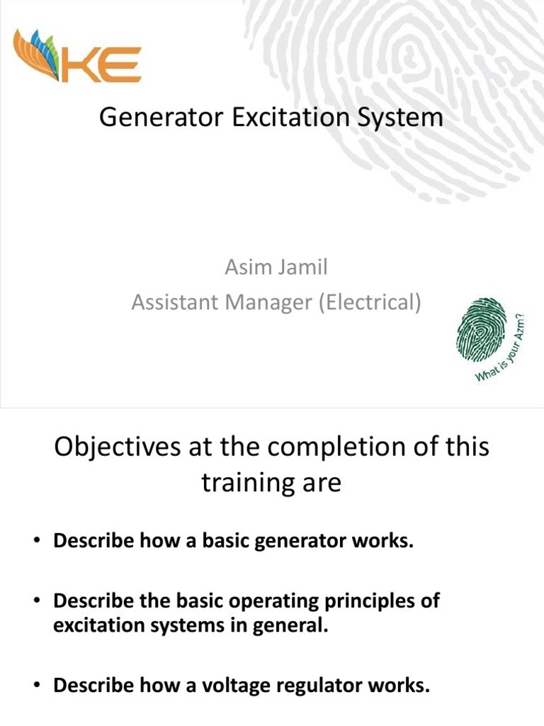 Generator Excitation System PDF Machines Electric Power