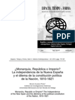 Moisés Guzmán - Independencia Nueva España y Dilema de Constitución Política