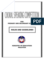 Rules and Regulation Choral Speaking