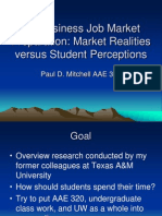 Agribusiness Job Market Preparation: Market Realities Versus Student Perceptions