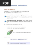 Combinations and Permutations