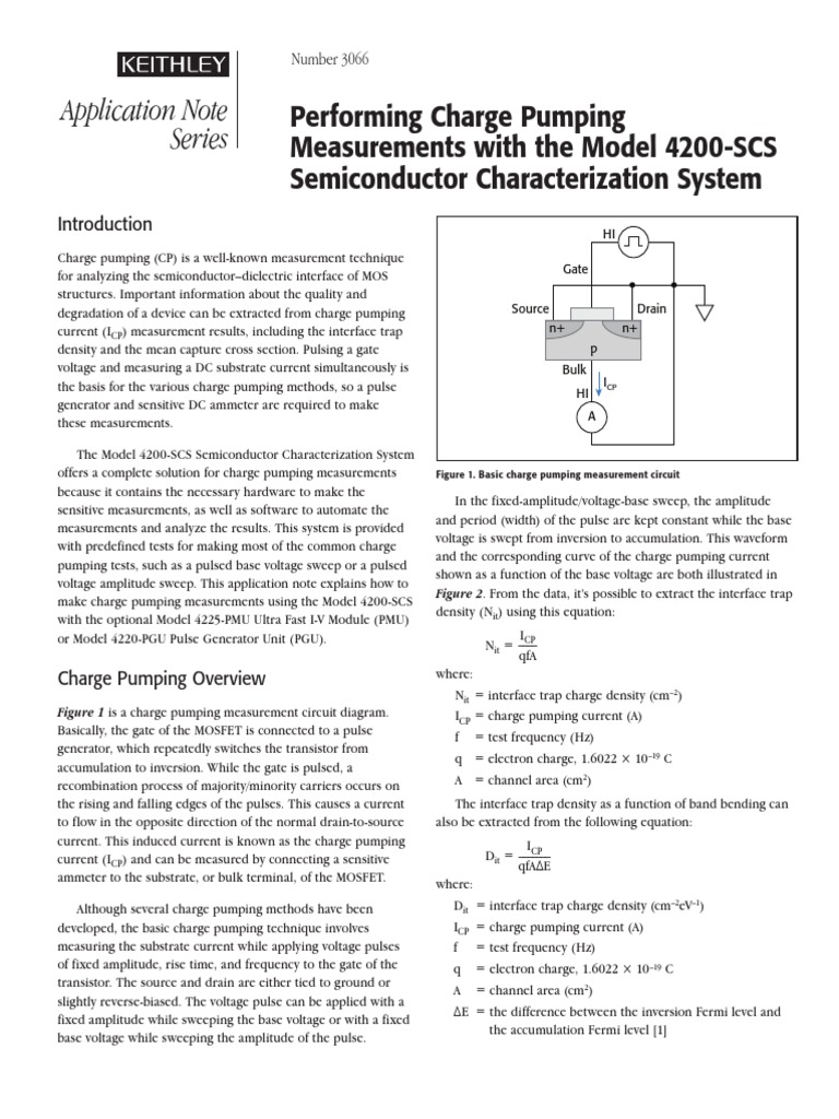 ChargePumping AppNote PDF | PDF | Field Effect Transistor | Mosfet