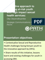 Innovative Approach To Reaching At-Risk Youth With High-Impact Sexual Health Services, Oby Obyerodhyambo - Youth Plenary