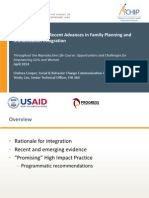 It's Got Promise! Recent Advances in Family Planning and Immunization Integration