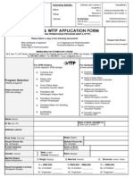 Insep & WTTP Application Form: Date: Time: Venue