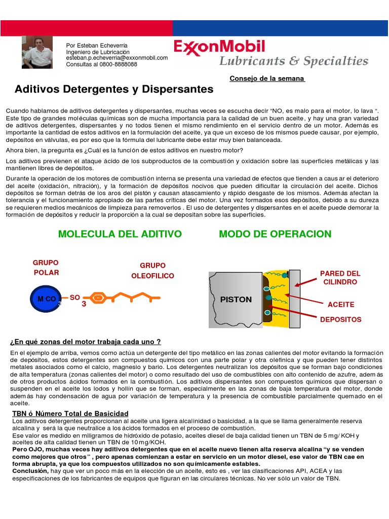 Aditivos Detergentes y Dispersantes | PDF | Alcalinidad | Magnesio